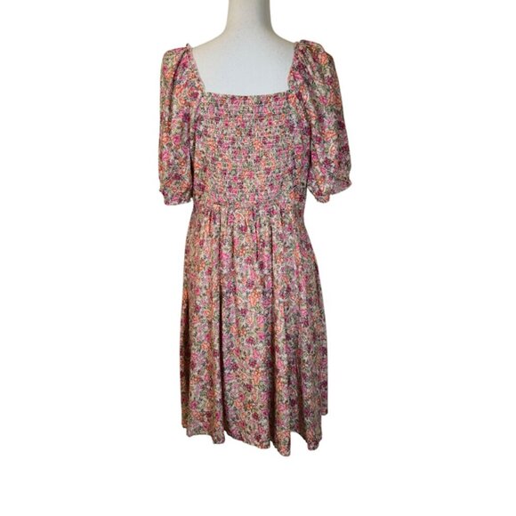 Old Navy Floral Dress Women Size Large Tall Pink Feminine Coquette Preppy - Picture 3 of 7